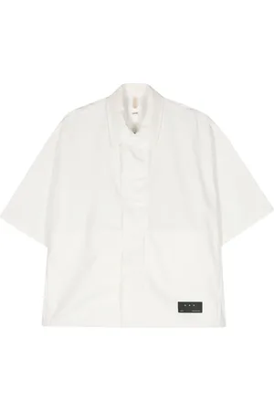 OAMC Logo-patch cotton shirt