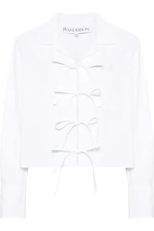 J.W.Anderson Bow-tie cotton cropped shirt