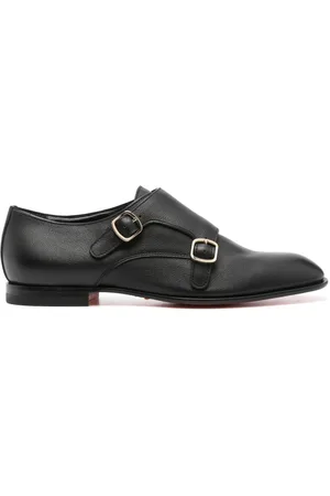 santoni Grained leather loafers