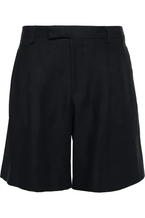 LARDINI Mid-rise linen bermuda shorts