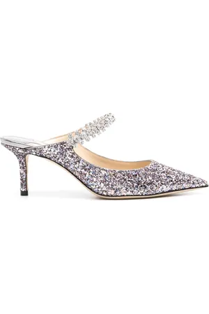 Jimmy Choo Bling 65mm glittery mules
