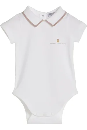Brunello Cucinelli Teddy bear-print cotton bodysuit