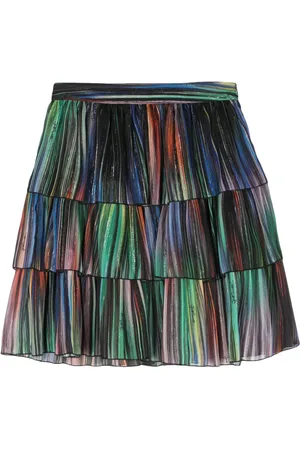 Roberto Cavalli Ruffled striped skirt