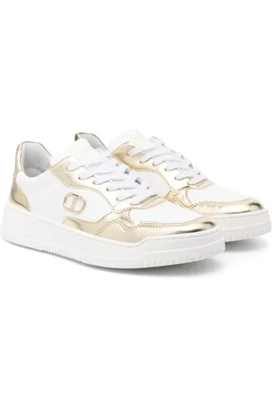 Twin-Set Logo-plaque leather sneakers