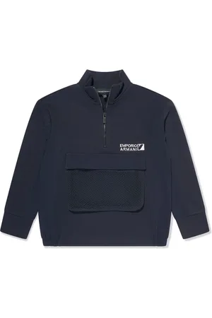 Emporio Armani Logo-embroidered half-zip sweatshirt