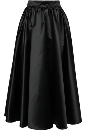 Patou Volume satin midi skirt