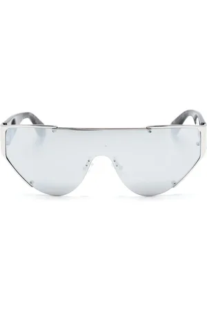 Alexander McQueen Shield-frame mirrored sunglasses