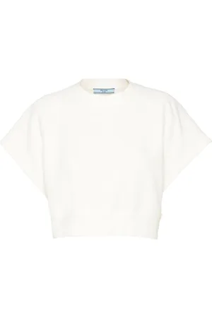 Prada Cropped cotton sweatshirt