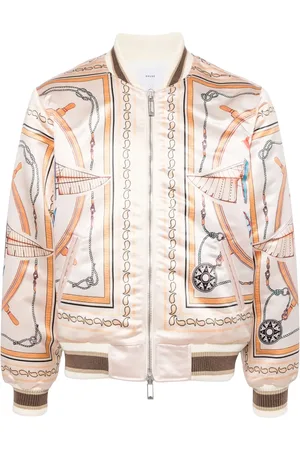 Rhude X Nautica satin bomber jacket
