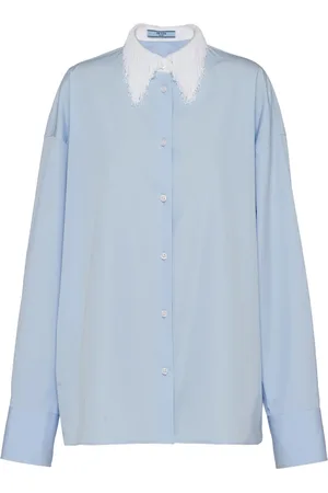 Prada Fringed-collar shirt