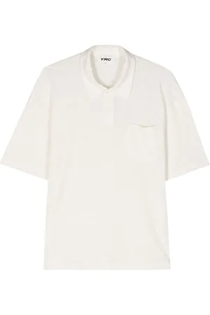 YMC Ivy linen blend polo shirt