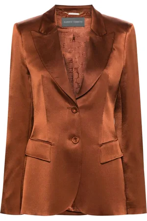 Alberta Ferretti Single-breasted satin blazer