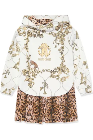 Roberto Cavalli Chain-print layered dress