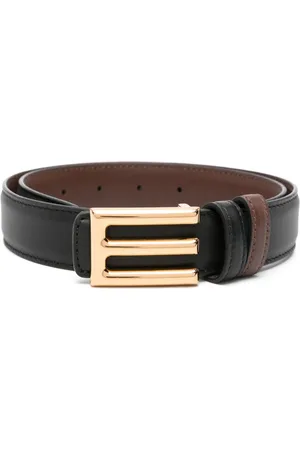 Etro Logo-buckle leather belt