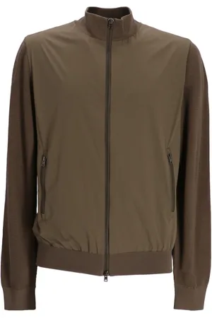 HERNO Knitted-panel cardigan