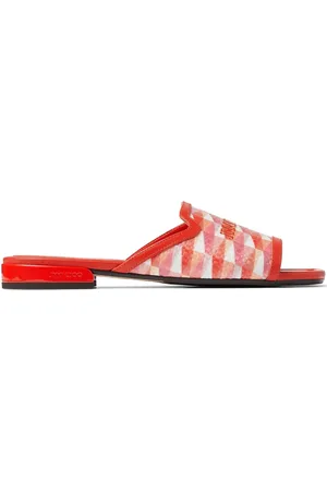 Jimmy Choo Nako diamond-print slides