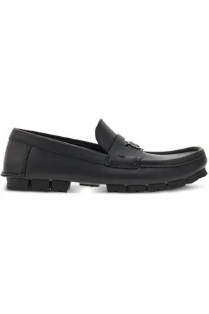 Salvatore Ferragamo Gancini-plaque leather loafers