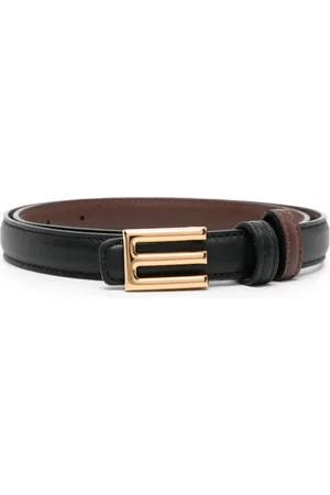 Etro Logo-buckle leather belt