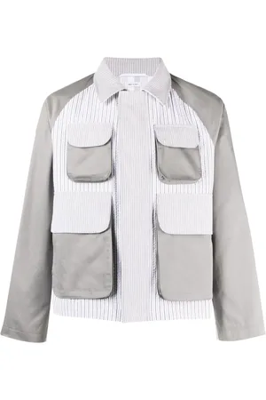 Thom Browne Seersucker cotton striped jacket