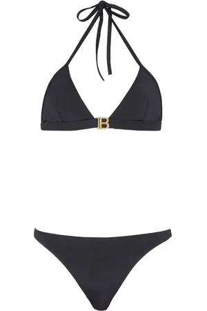 Balmain Logo-print triangle bikini set