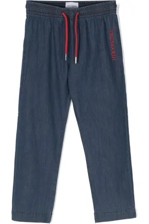 Trussardi Straight-leg chambray trousers