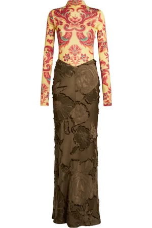 Etro Floral-print panelled maxi dress