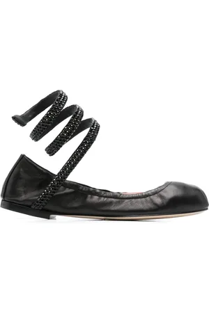 RENE CAOVILLA Cleo crystal-embellished ballerina shoes