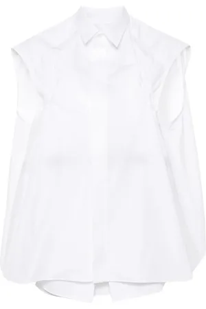 SACAI Layered-design sleeveless blouse