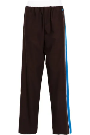 WALES BONNER Stripe-detail straight-leg trousers