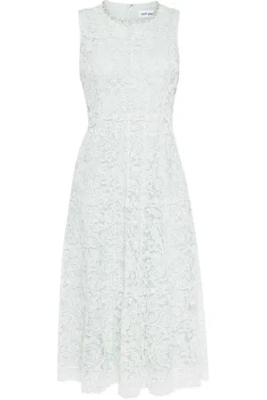 Self-Portrait Floral-lace midi dress
