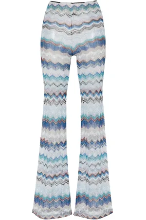 Missoni Crochet-knit flared trousers