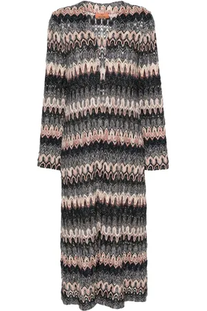 Missoni Zigzag metallic long cardigan