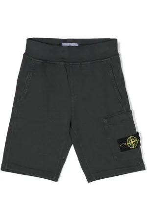 Stone Island Compass-badge cotton shorts