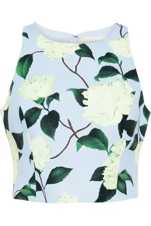 Sachin & Babi Lexie floral-print crop top