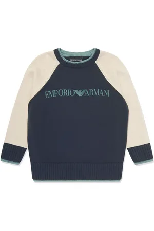 Emporio Armani Logo-print panelled jumper