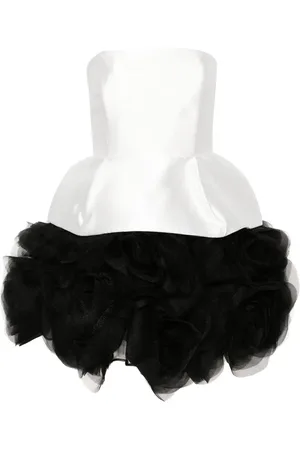 Ana Radu Floral-appliqu?? strapless minidress