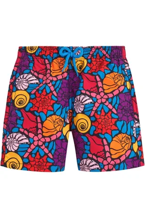Vilebrequin Graphic-print logo-appliqué swim shorts