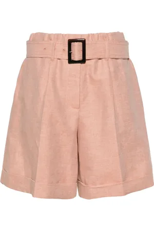 LORENA ANTONIAZZI Belted pleated shorts