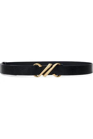 Proenza Schouler Monogram-plaque embossed-leather belt