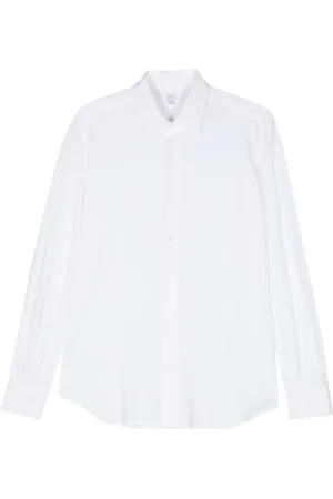 MAZZARELLI Tonal stitching cotton shirt