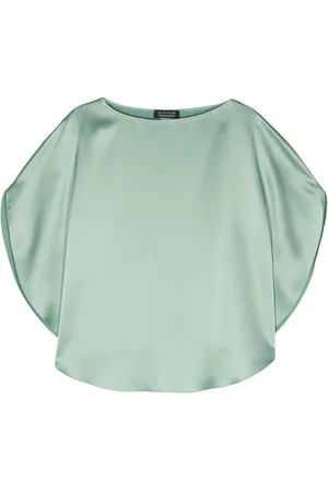 GIANLUCA CAPANNOLO Tonal stitching satin-finish blouse