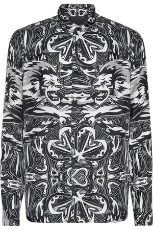 Philipp Plein Dandy Lion Circus silk shirt