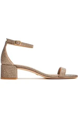 Stuart Weitzman Nearlynude 35mm leather sandals