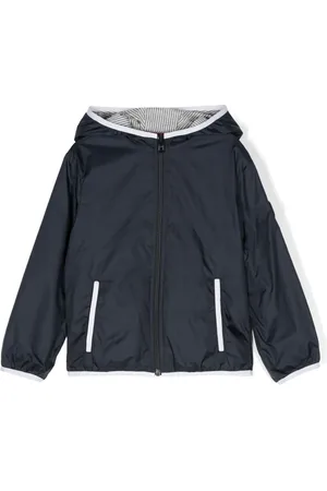 FAY Logo-appliqué hooded jacket