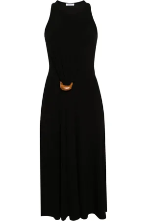 Salvatore Ferragamo Wooden-buckle midi dress