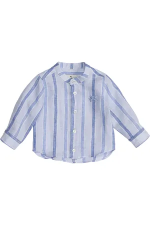 Etro Pegaso-embroidered striped shirt