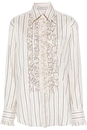 Stella McCartney Striped ruffled shirt