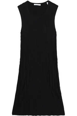 Helmut Lang Crinkled-finish satin minidress
