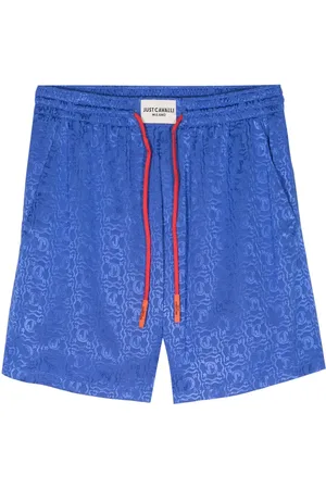 Roberto Cavalli Jacquard-logo track shorts