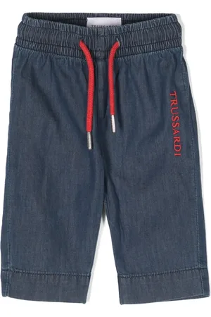 Trussardi Straight-leg chambray trousers